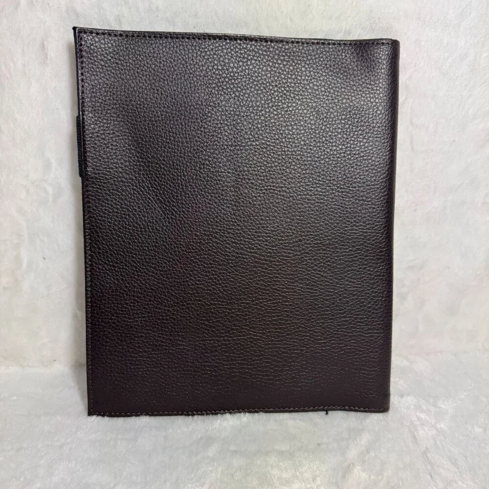 Rolodex Business Journal Interior Card Organizer & Pen Loop Brown Leather